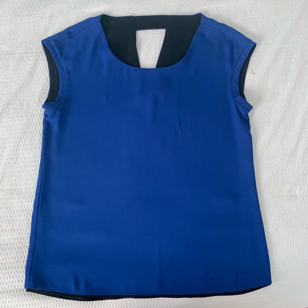 reversible black & blue express blouse
